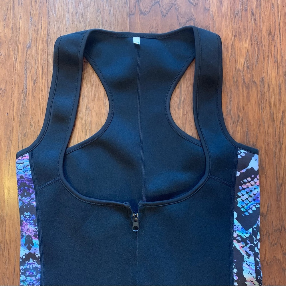 Sauna Suit Waist Trainer Black Rainbow Snake Print | Size M | NWOT - Picture 5 of 9